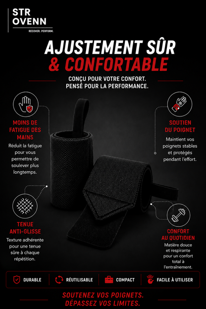 Bandes de Poignet Strovenn — Soutien & Performance Multi-Exercices